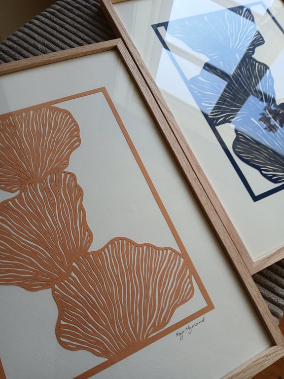 A3 papercut, fersken, indrammet  (4)