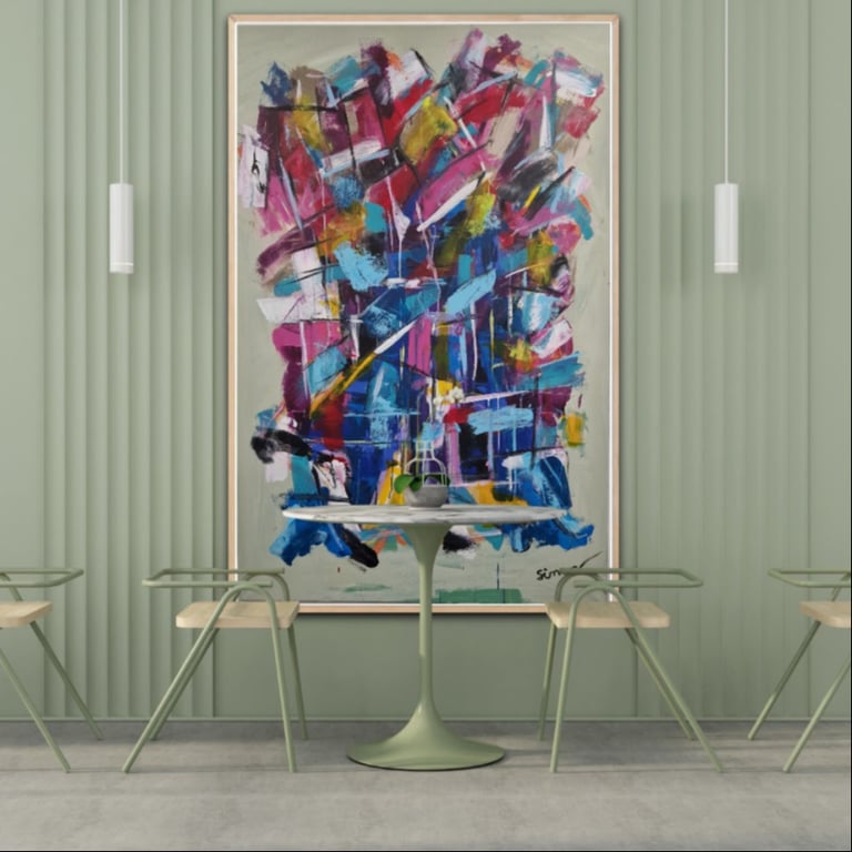 #1127 Maleri 100X150cm SOLD billede 5