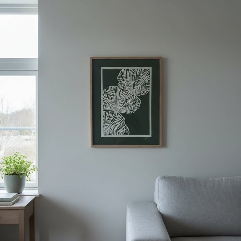 40x50cm papercut, indrammet  billede 3