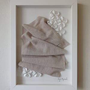 A4 relief, mixed media værk, indrammet  – produktbillede