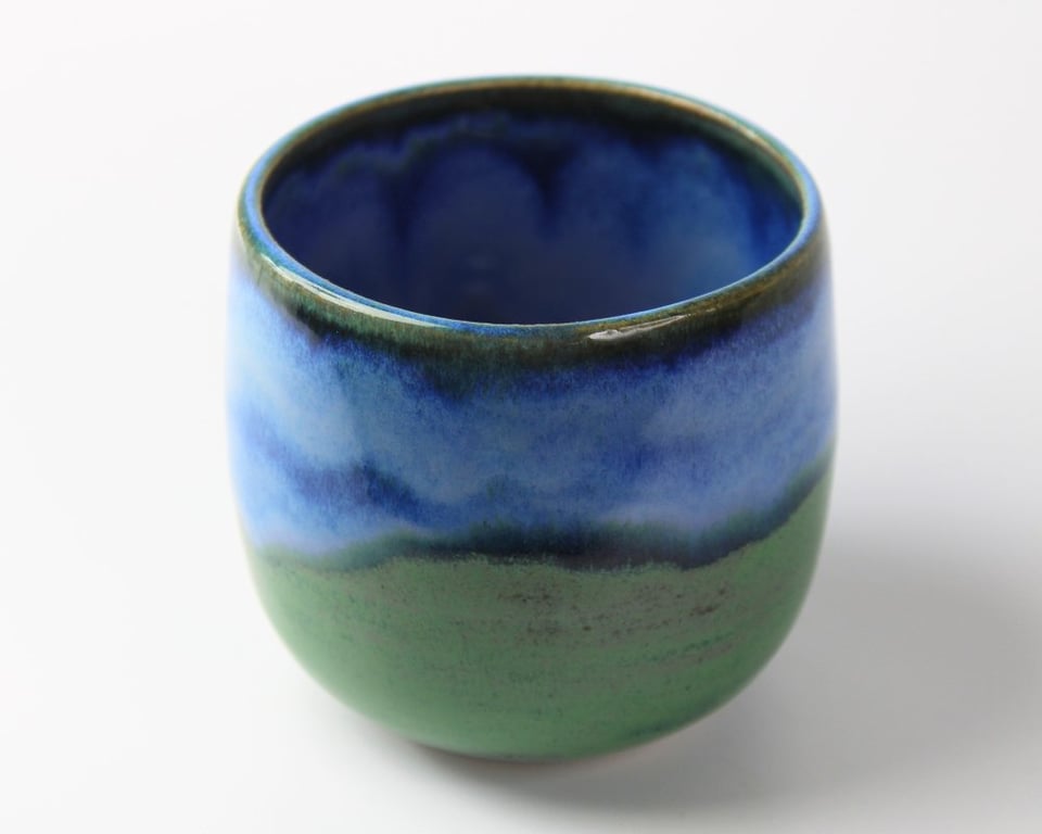 Kop uden hank - blå og grøn billede 2