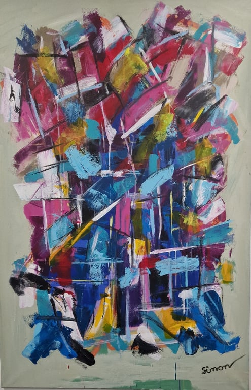 #1127 Maleri 100X150cm SOLD billede 2