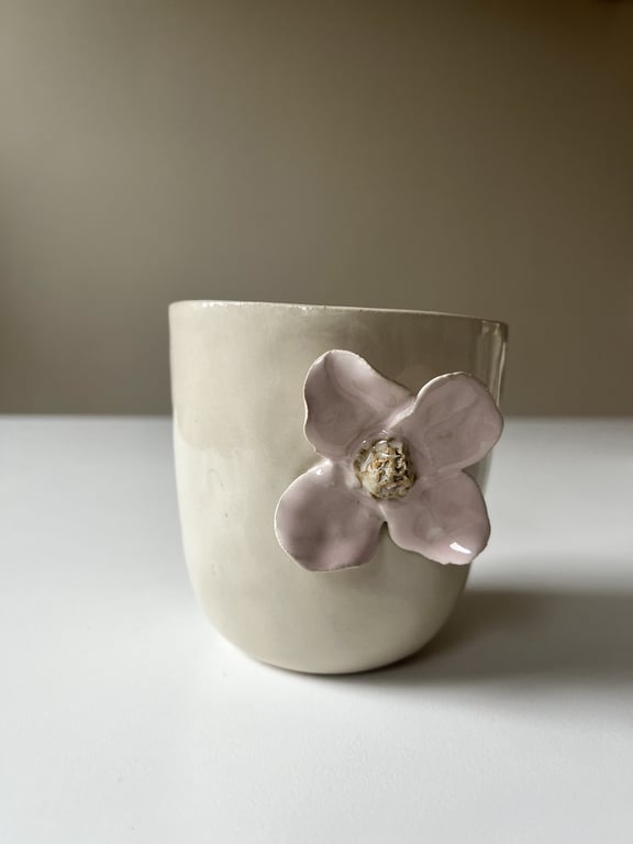 Lyserød blomsterkop No.4 billede 2