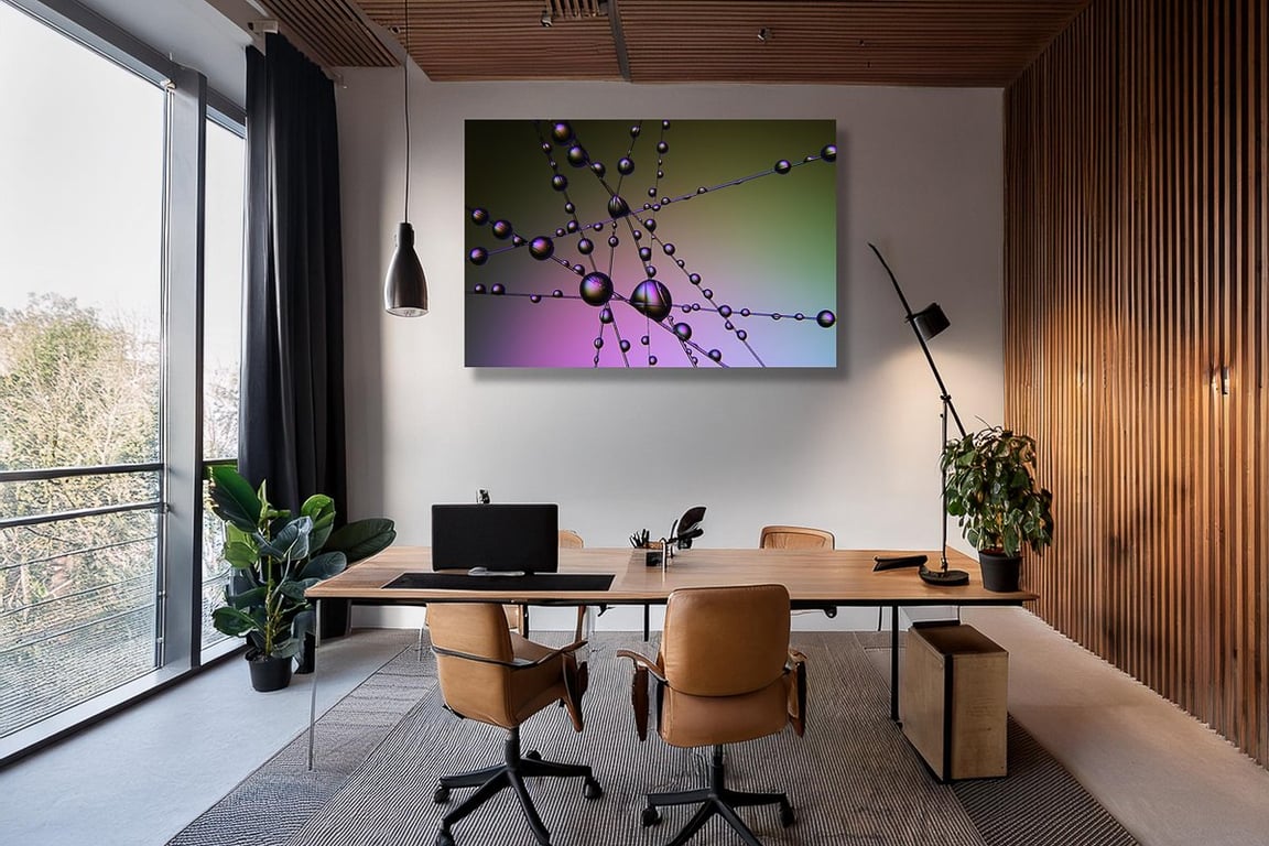 Vanddråber i makro kunst. billede 3