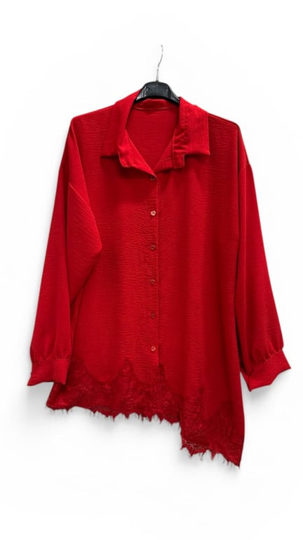 Luna viscose shirt. Red. Onesize str. 38-48. (2)