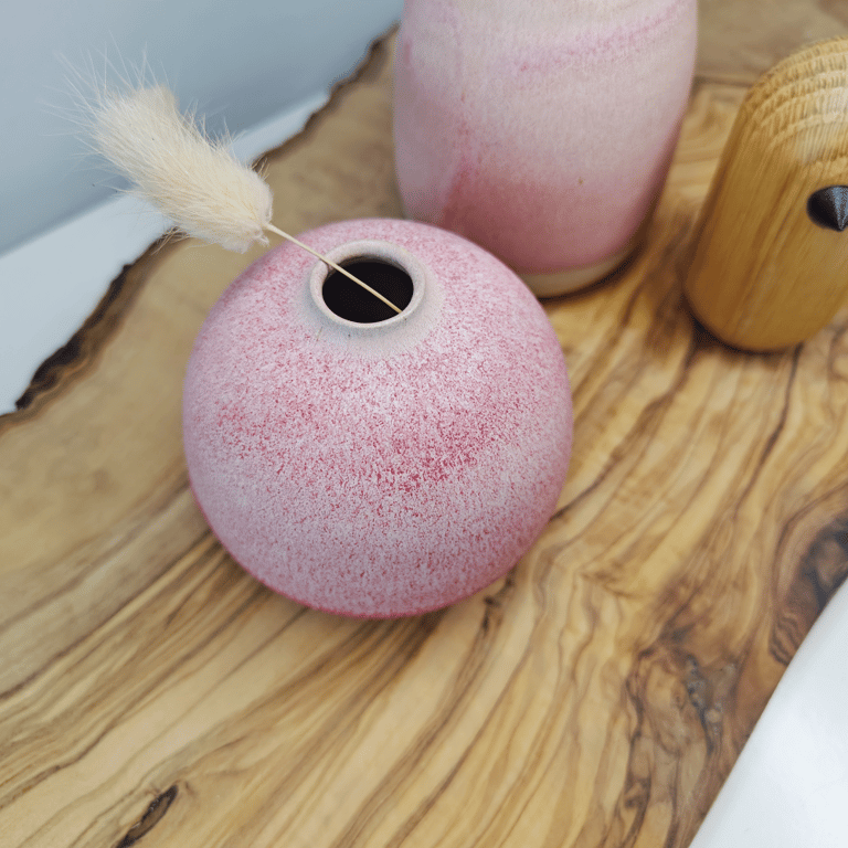 Lyserød mini vase billede 2