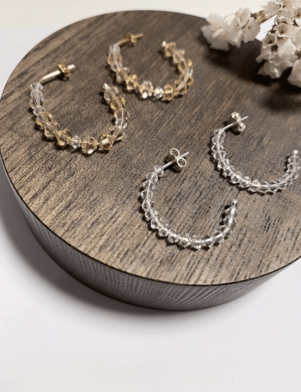 Fiona creoler klare perler billede 2