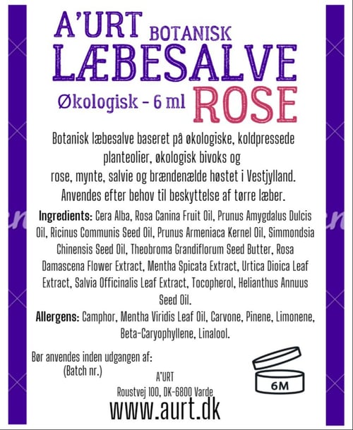 Botanisk læbesalve – rose (2)