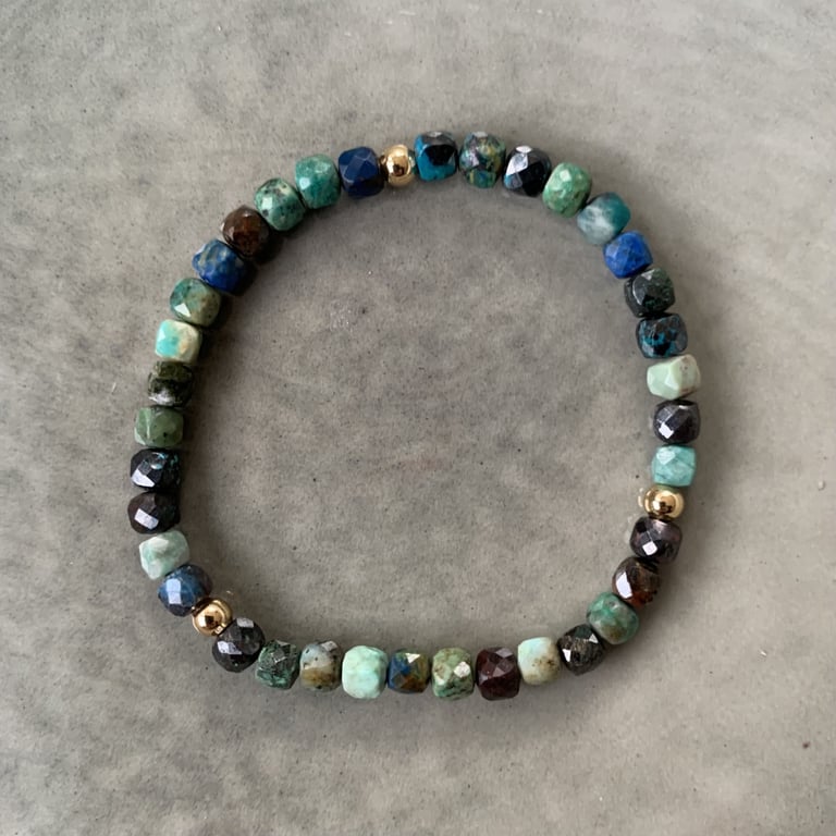 Chrysocolla armbånd 4mm