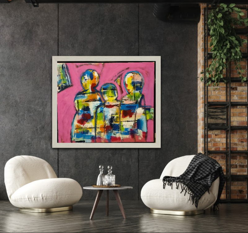 #1133 Maleri 100X120cm SOLD billede 3