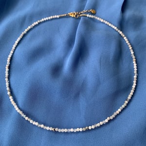 Aquamarin halskæde 40 cm – produktbillede