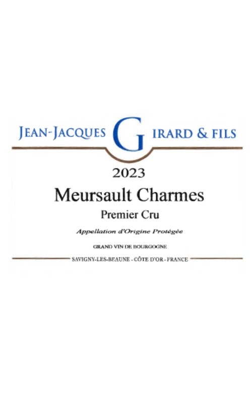 2023 MEURSAULT 1er Cru Charmes, Jean-Jacques Girard