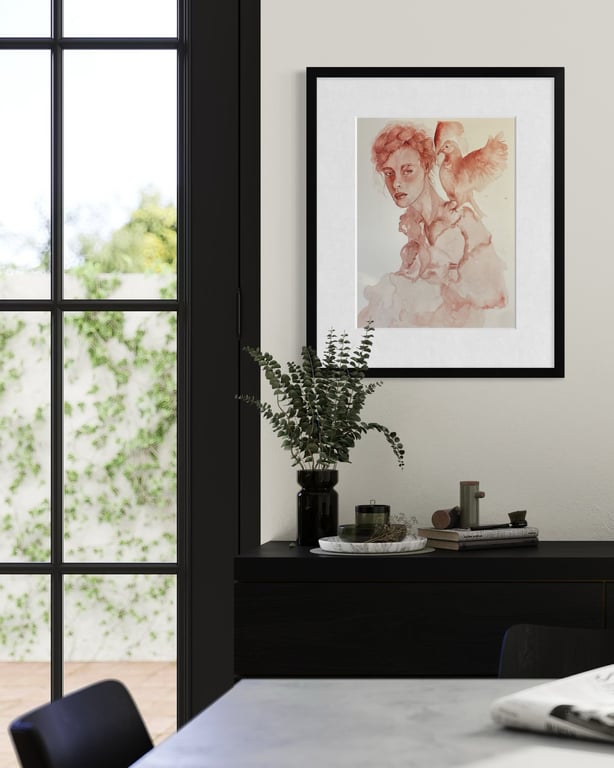 Duen – 41 cm x 31 cm billede 2