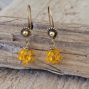 Ørekroge med krystaller. – produktbillede