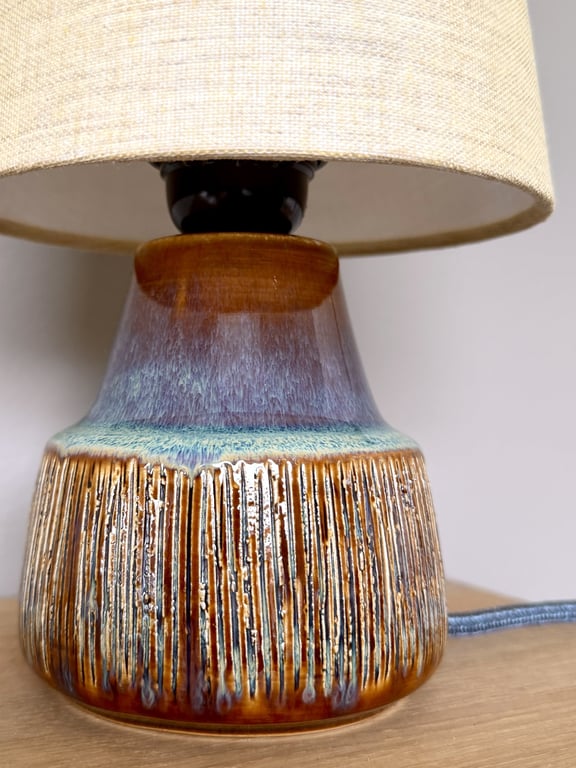 Upcycled vintage bordlampe - Søholm Keramik billede 2