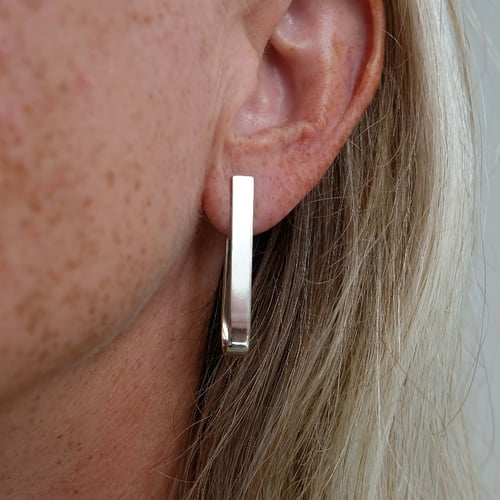 Hook large øreringe sølv (4)