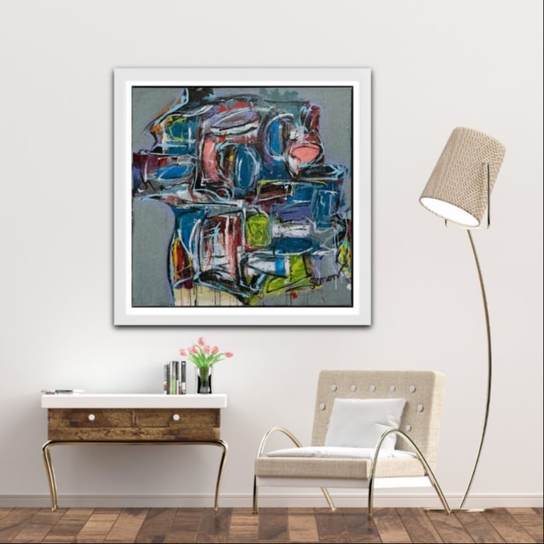 #1121 Maleri 100X100 cm billede 5