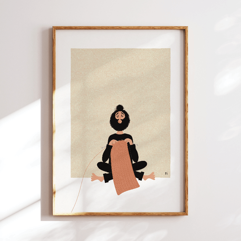 Brun hjemmestrik – plakat billede 3