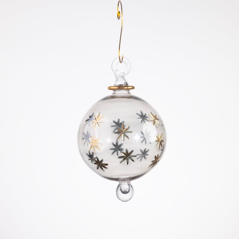 JULEKUGLE DESIGN 1002 COFFEE MED GULD billede 2