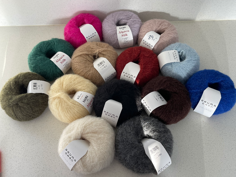 Garn: Alpaca Silk garn ngl. á 25 g (30)