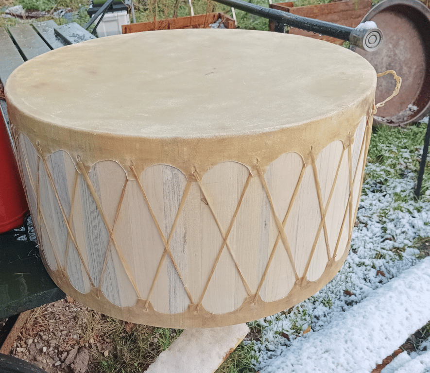 Shamansk Pawwow Tromme 24" x 12".. 60 cm x 30 cm billede 4
