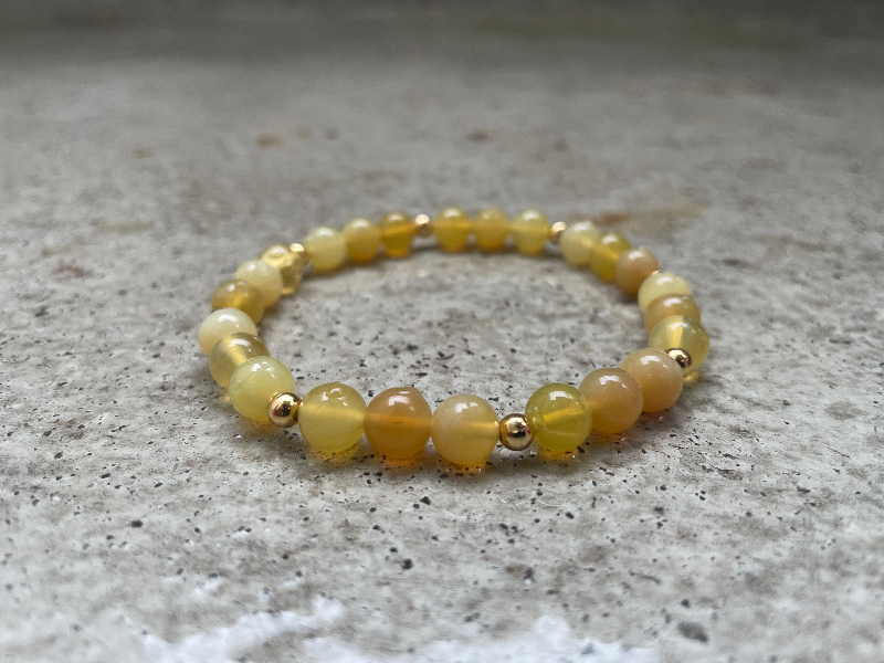 Gul Opal Perle - Kvalitet A