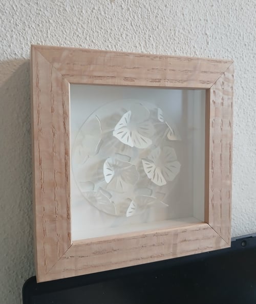 10x10, 3D papercut, hvid, indrammet  (2)