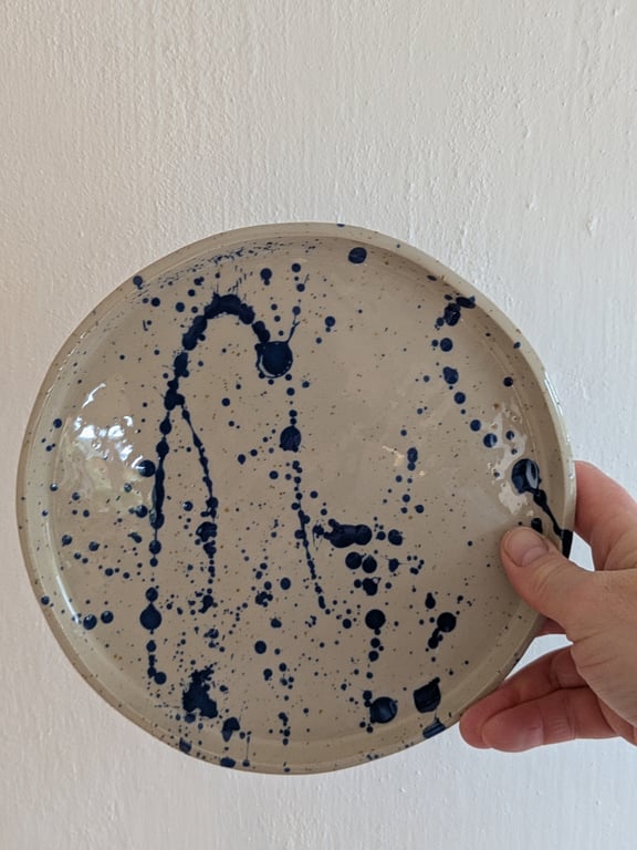 Frokosttallerken blå splash 