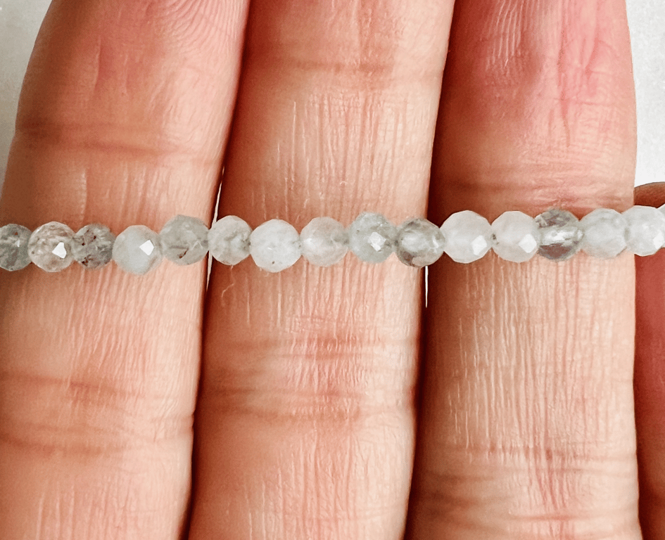 Akvamarin facet halskæde billede 3