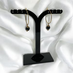 Sorte øreringe  – produktbillede