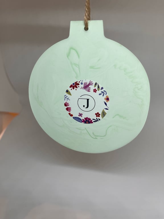 JuleKugle,flad, Merry Christmas  billede 4