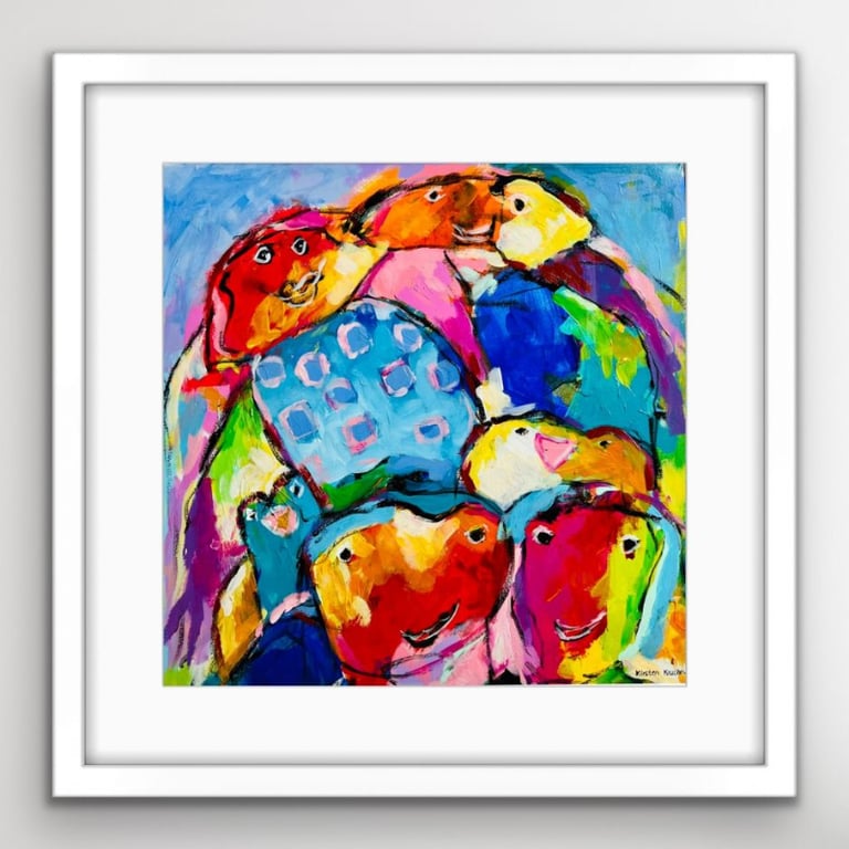 Maleri i glas og ramme