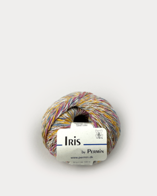 Kit: Bluse med løftede masker i flamé garnet Iris (13)