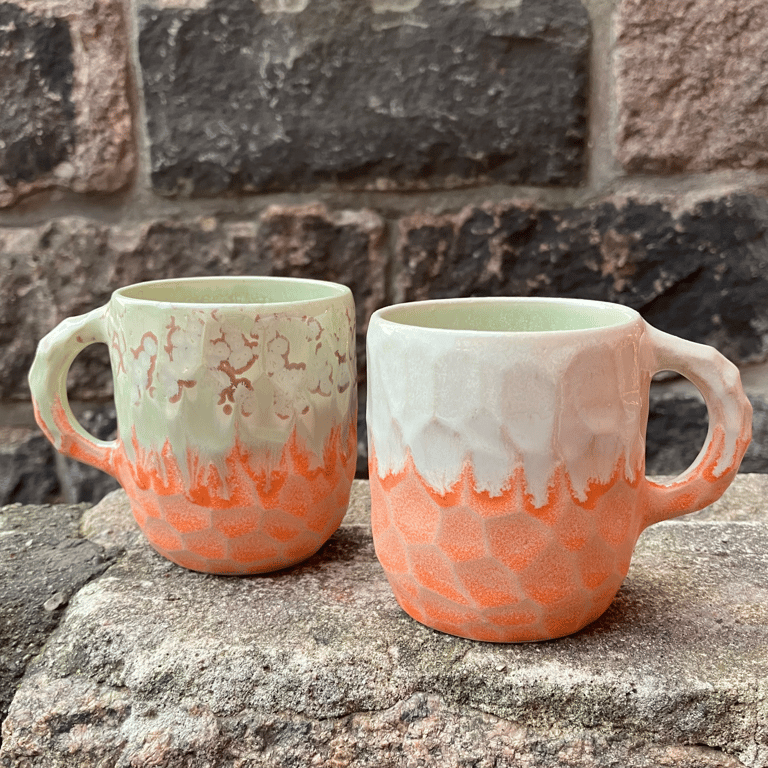 Facetskåret unika kop med hank  billede 5