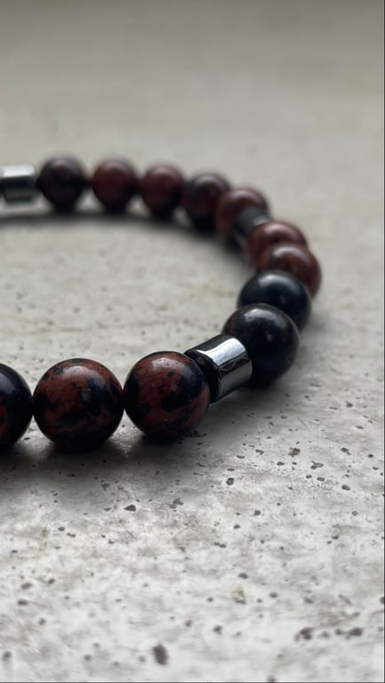 Mahogni Obsidian med Hæmatit - Kvalitet A billede 3