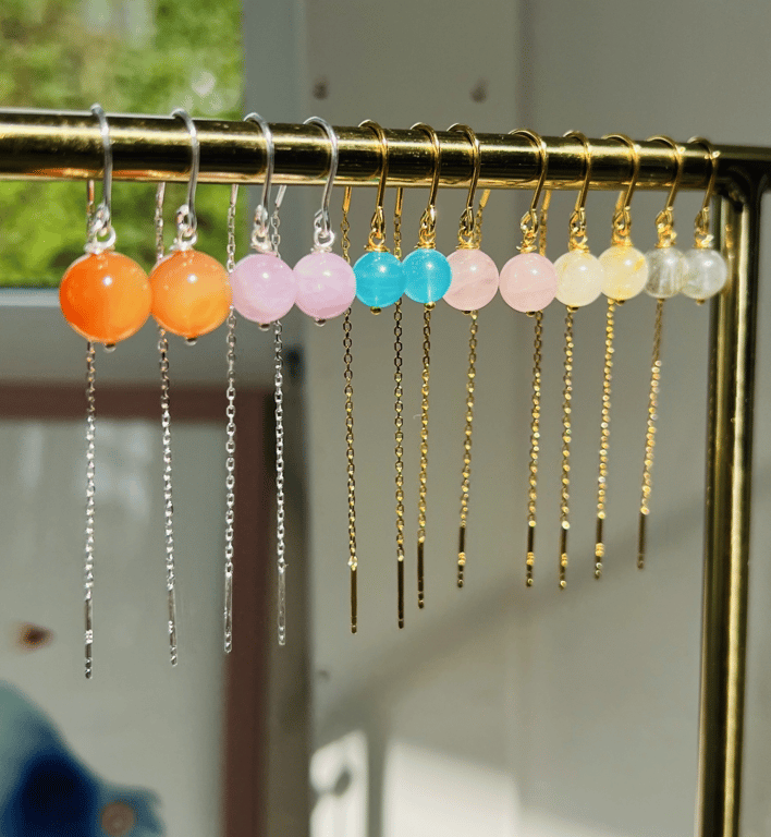 Øreringe med Rosakvarts billede 3