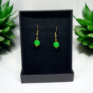 Grønne øreringe  – produktbillede