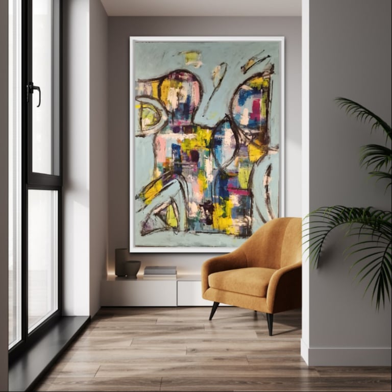 #1145 Maleri 100X140cm  SOLD billede 3