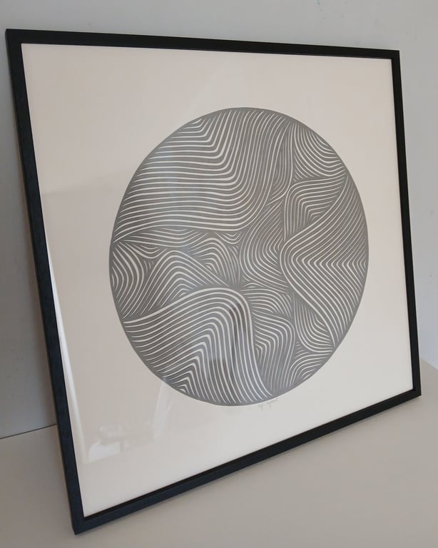 50x50cm papercut, indrammet  (3)