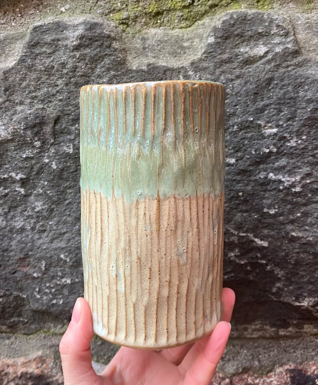 Vase, rillet  billede 2