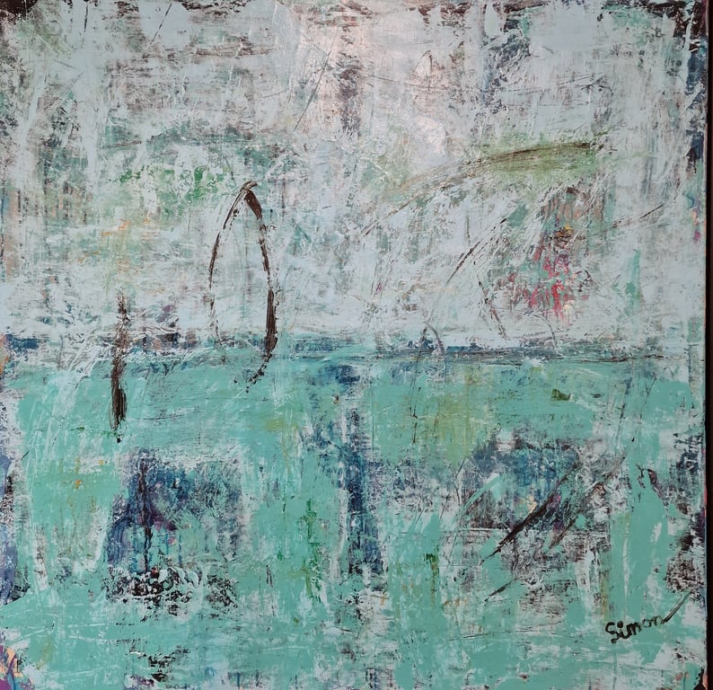 #1294  100 x 100cm SOLD billede 2