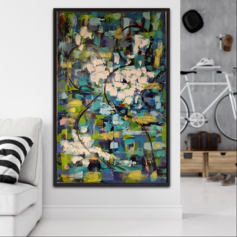 #1172 kunstværk 100X140 cm SOLD