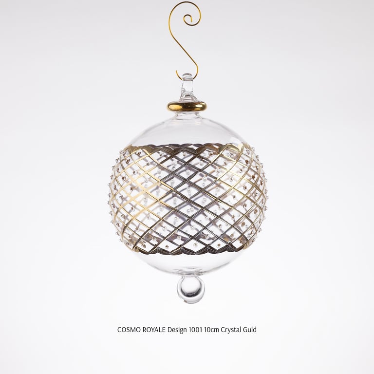 JULEKUGLE DESIGN 1001 KRYSTAL MED GULD ELLER HVIDGULD billede 6