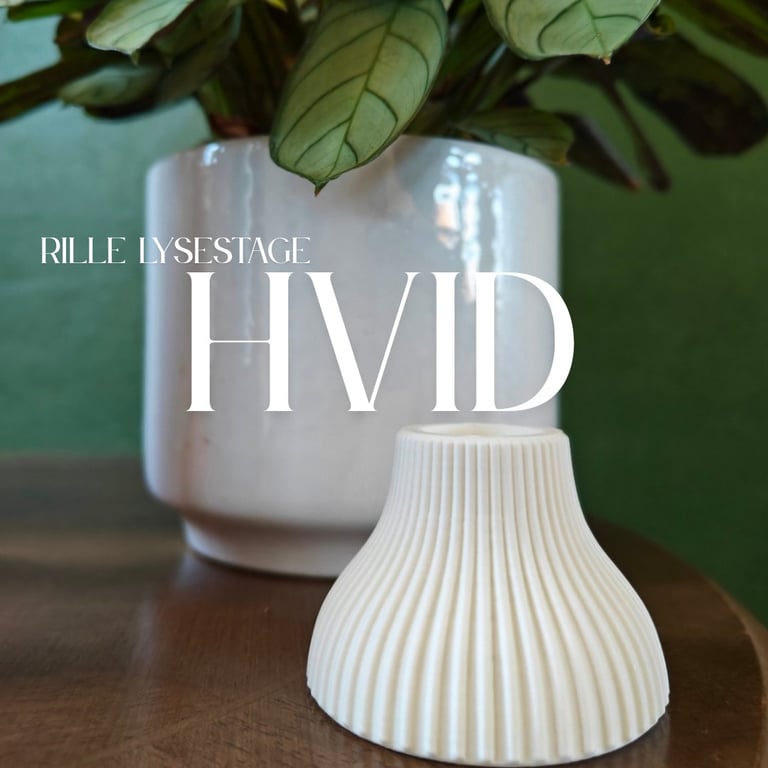 Rille Lysestage 1 stk  billede 3