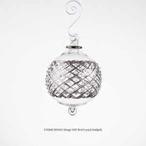 JULEKUGLE DESIGN 1001 KRYSTAL MED GULD ELLER HVIDGULD – produktbillede