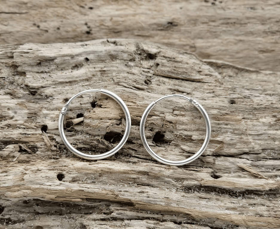 Sølv hoops 18 mm