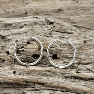 Sølv hoops 18 mm – produktbillede