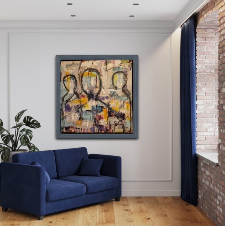 #1143 Maleri 100X100 cm  SOLD