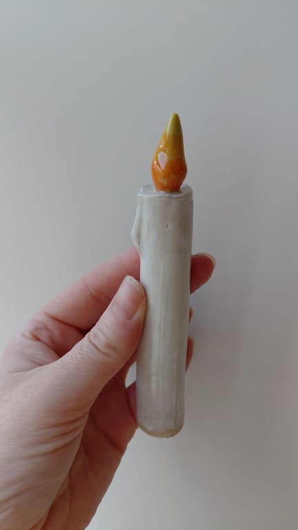 helt hvidt Evighedslys, kronelys, 12-14 cm billede 2