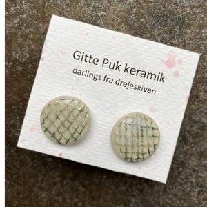 Øreringe - grønne streger no. 2 – produktbillede